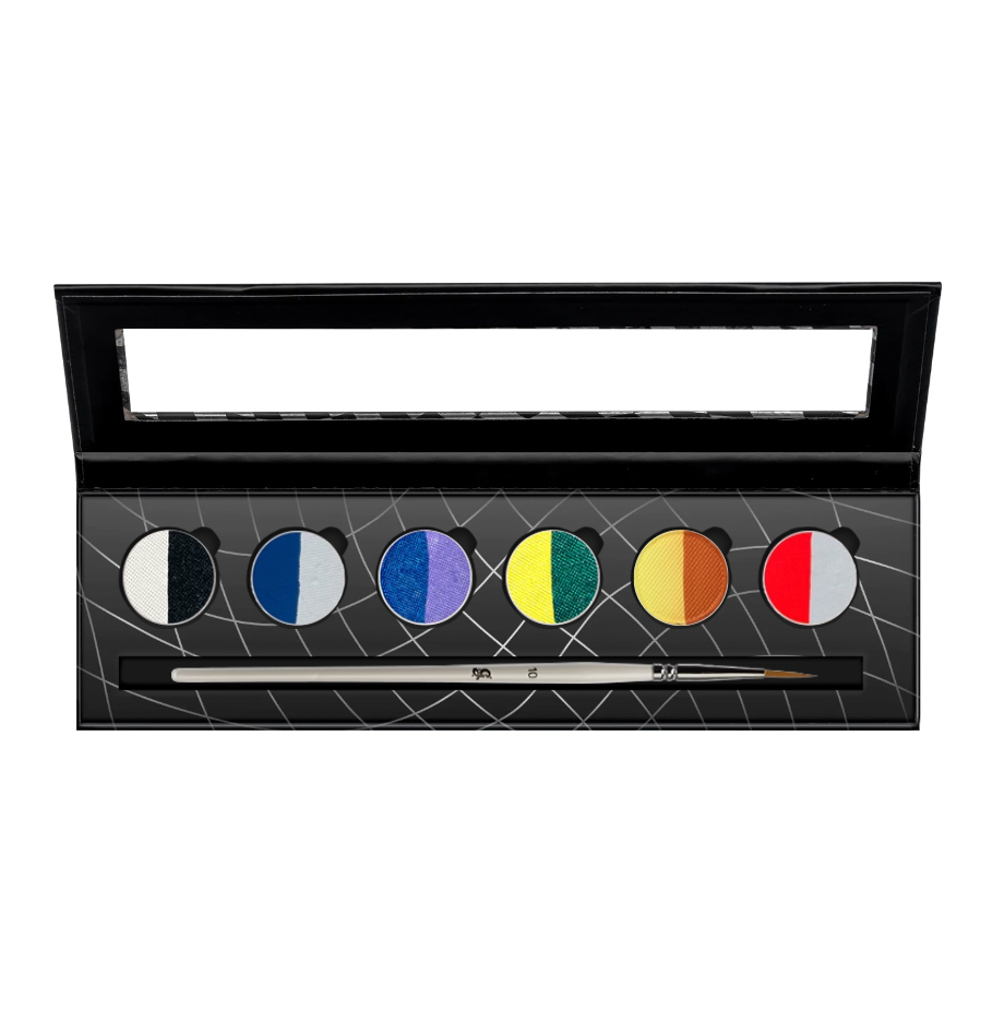 Rainbow Split 15 Pan Palette Palettes Glisten Cosmetics