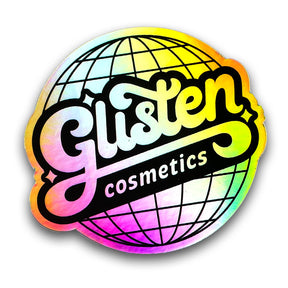 Glisten Disco Logo Sticker - Holographic