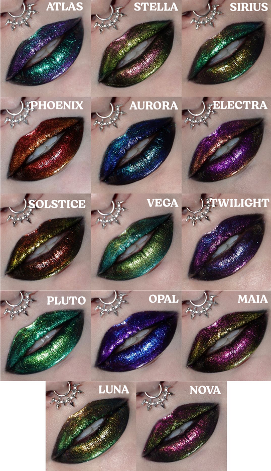 Chroma Gloss FULL Bundle - Multichrome Lipgloss - Glisten Cosmetics
