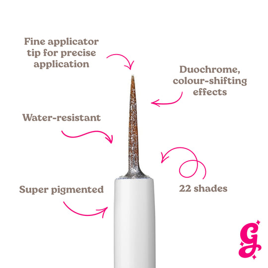 Champagne Tears Chroma Flik (Silver) - Liquid Liner - Glisten Cosmetics