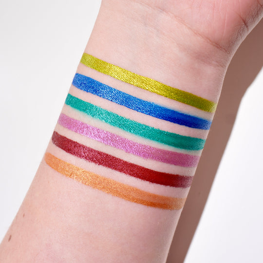 Rainbow Metallic - 6 Pan Palette - Glisten Cosmetics