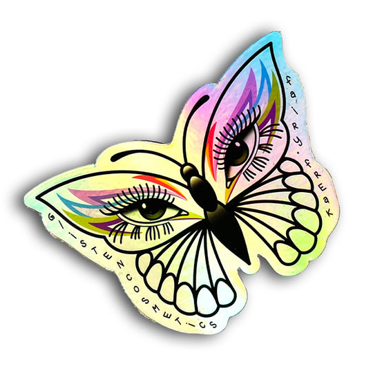 Fairy Freak Butterfly Sticker - Holographic