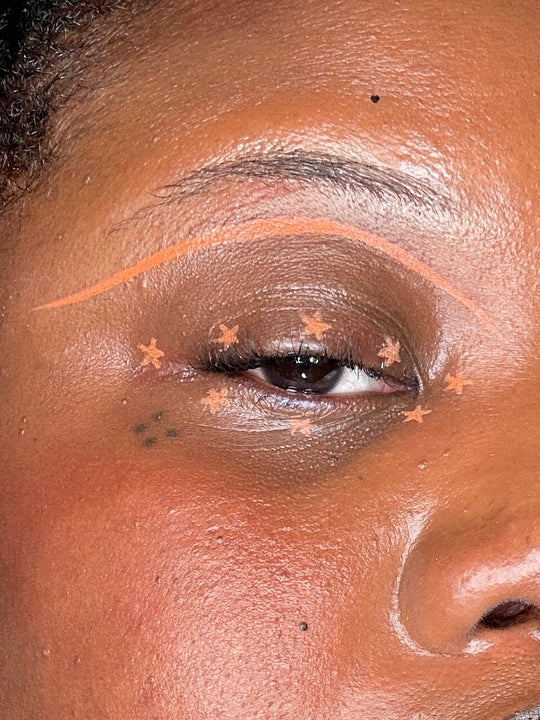 Orange Spectra Pen - Star Stamp Liner  - Glisten Cosmetics