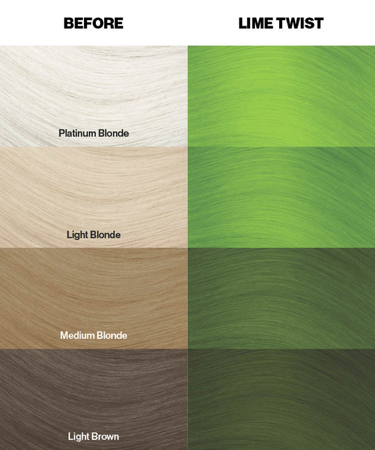 Lime Twist (Bright Green) - Semi-Permanent Hair Dye - Crazy Color