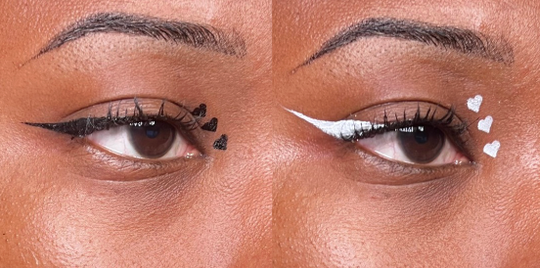 Heart B&W Bundle - Stamp & Eyeliner Pen - Glisten Cosmetics
