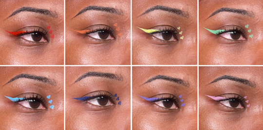 Heart Rainbow Bundle - Stamp & Eyeliner Pen - Glisten Cosmetics