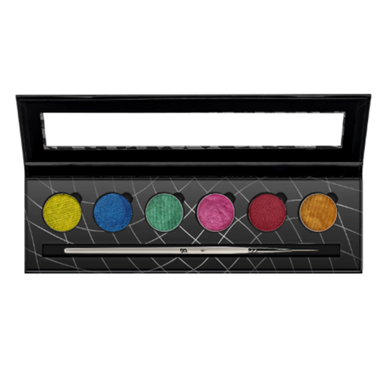 Rainbow Metallic - 6 Pan Palette - Glisten Cosmetics
