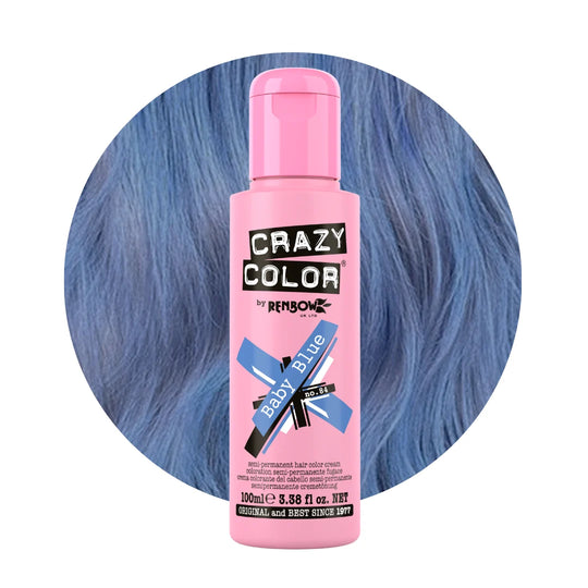 Baby Blue (Pastel Blue) - Semi-Permanent Hair Dye - Crazy Color