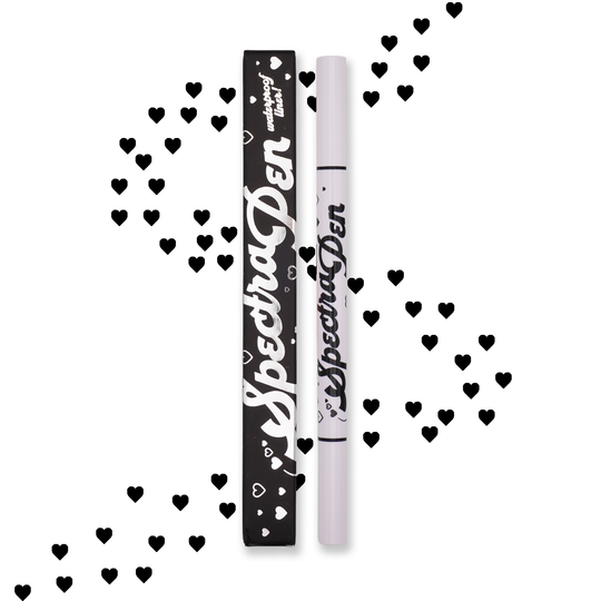 Black Spectra Pen - Heart Stamp Liner - Glisten Cosmetics
