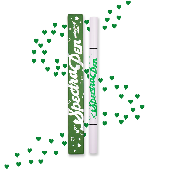 Green Spectra Pen - Heart Stamp Liner - Glisten Cosmetics
