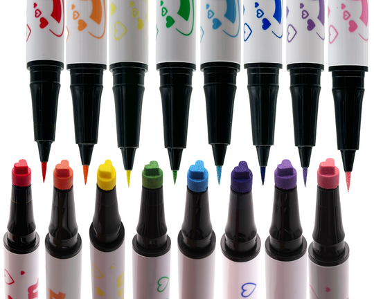 Heart Rainbow Bundle - Stamp & Eyeliner Pen - Glisten Cosmetics