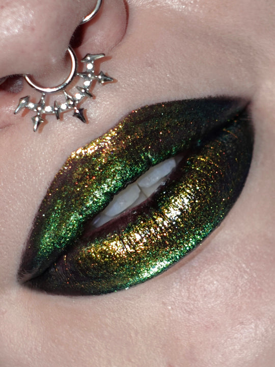 Luna Chroma Gloss (Light Pink/Gold) - Multichrome Lip Gloss - Glisten Cosmetics