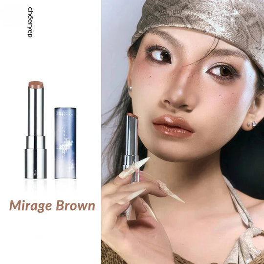 Mirage Brown Crystal Glossy Rouge - Lip Gloss - Cheeryep