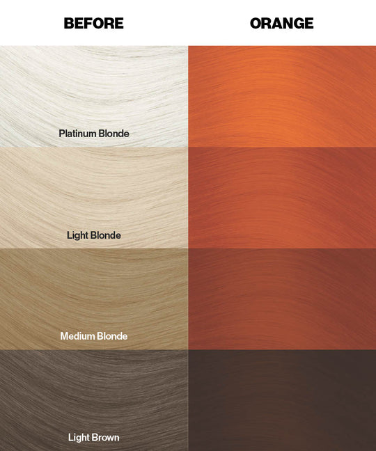 Orange (Bright Orange) - Semi-Permanent Hair Dye - Crazy Color