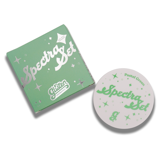 Pastel Green Spectra Set - Colourful Pressed Powder - Glisten Cosmetics