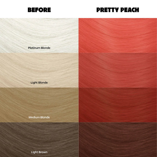 Pretty Peach (True Peach) - Semi-Permanent Hair Dye - Crazy Color