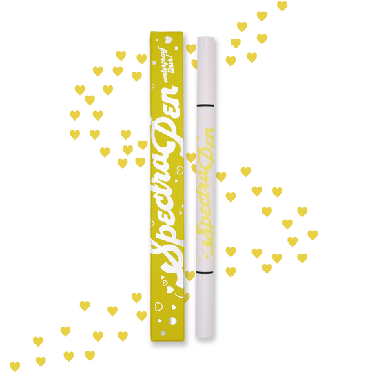 Yellow Spectra Pen - Heart Stamp Liner - Glisten Cosmetics