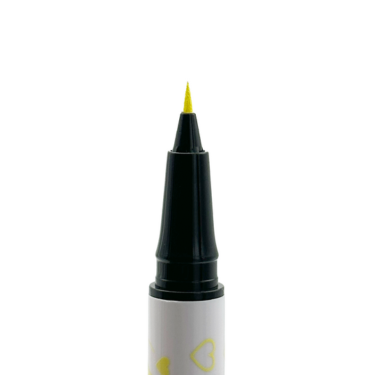 Yellow Spectra Pen - Heart Stamp Liner - Glisten Cosmetics