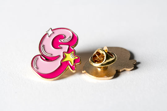 Glisten 'G' Enamel Pin - Glisten Cosmetics - Pin Badge