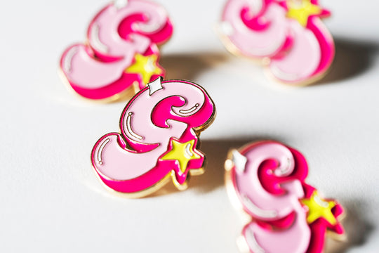 Glisten 'G' Enamel Pin - Glisten Cosmetics - Pin Badge