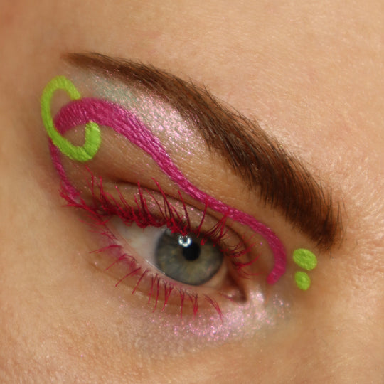 Nerds (Shimmer Pink & Lime Green) Split Liner - Eyeliner - Glisten Cosmetics